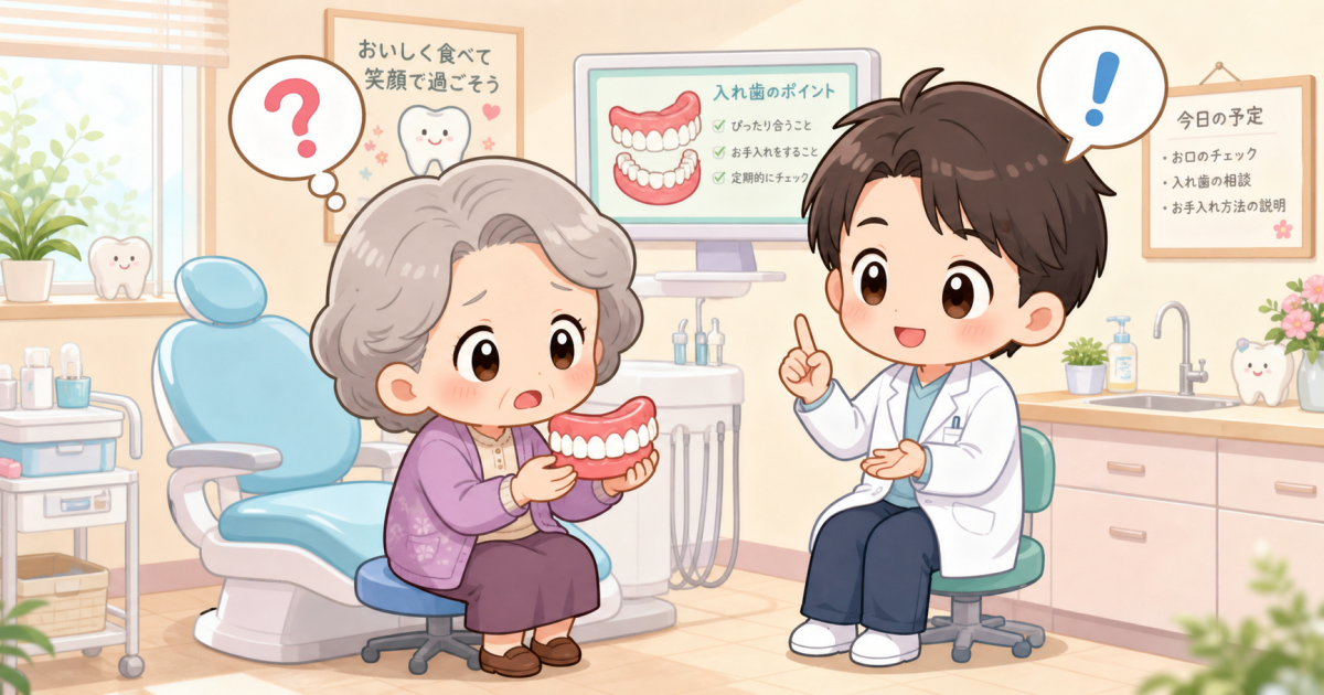 入れ歯が痛い・噛めない原因は？調整か作り直しかの見極め方