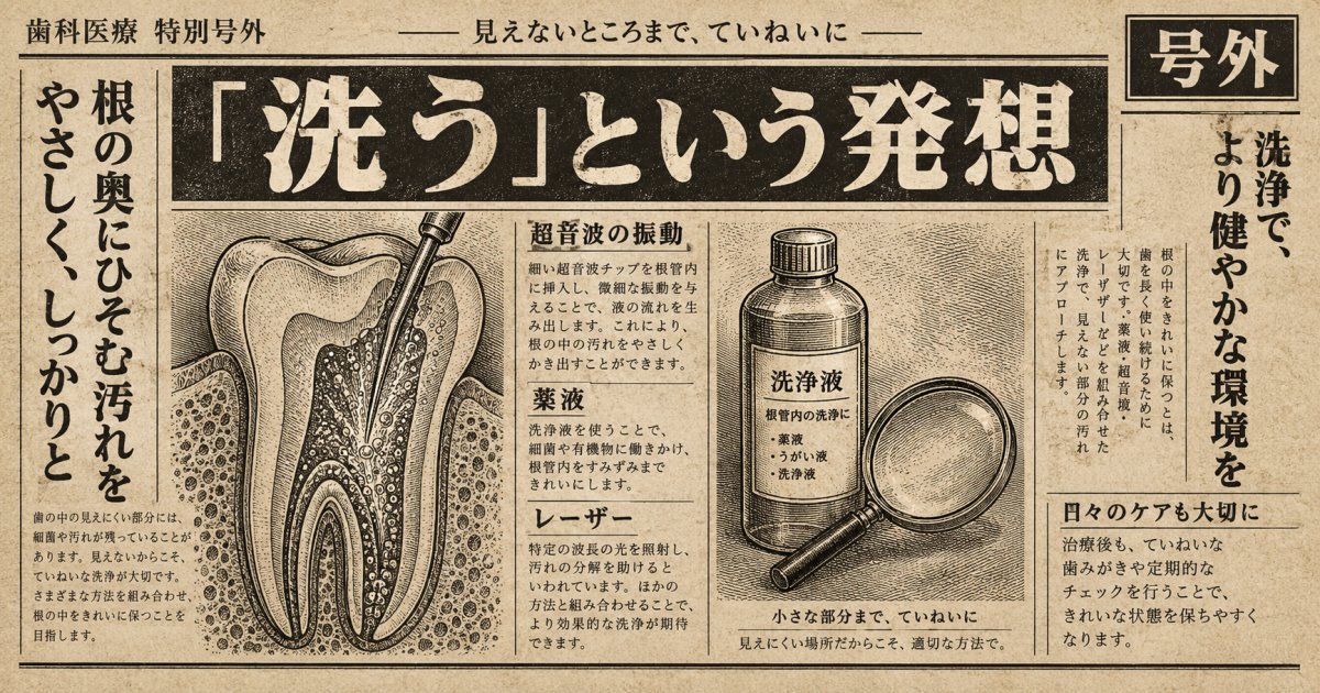 薬液洗浄と超音波・レーザー機器を用いた清掃精度を高める工夫