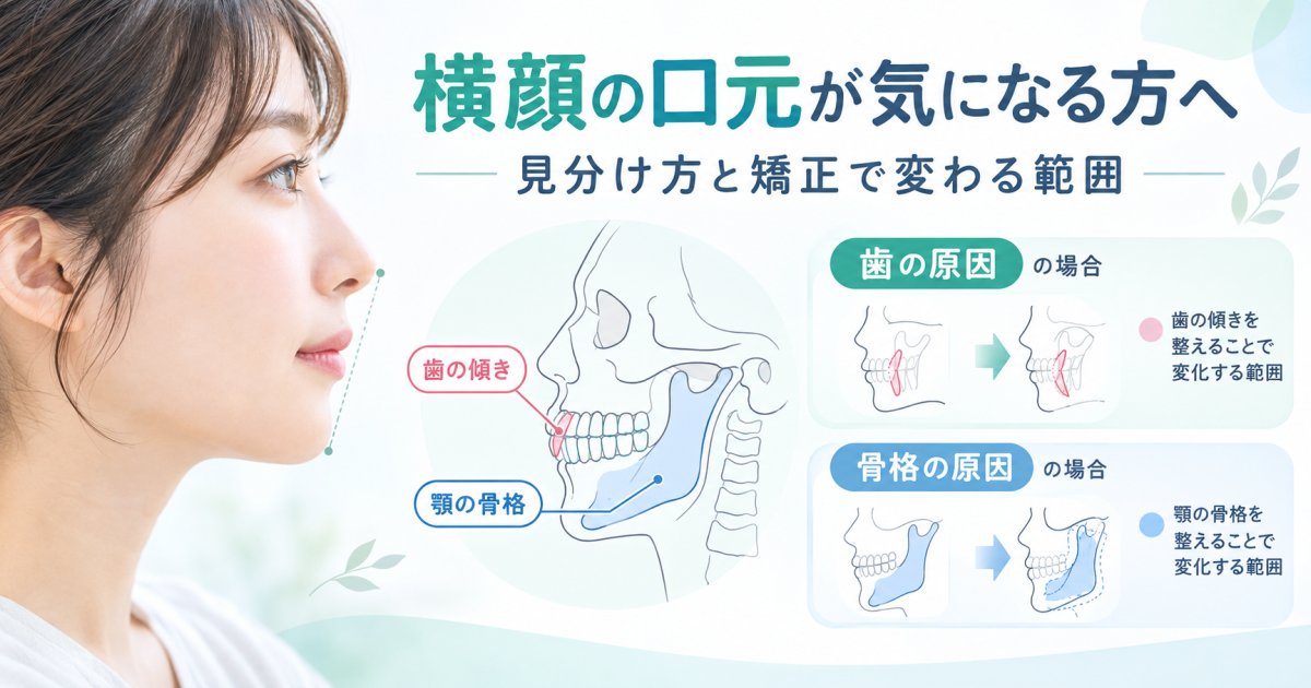 横顔の口元が気になる方へ｜口ゴボの見分け方と矯正で変わる範囲