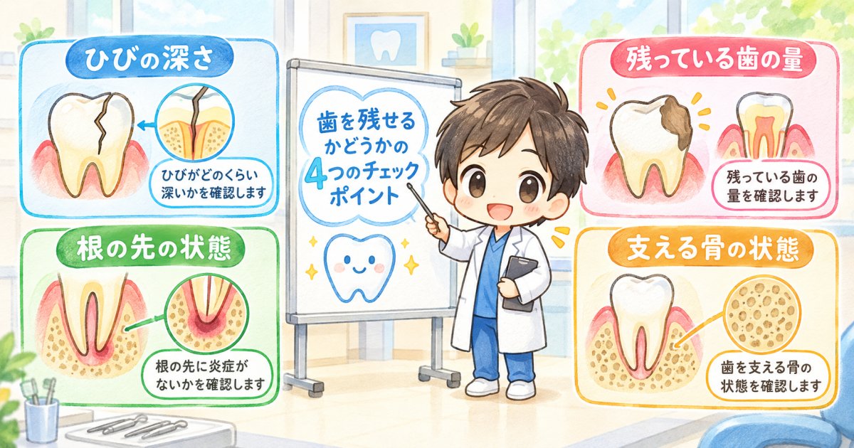 どんな条件なら歯を残せる？抜歯が検討されるのはどんな状態？